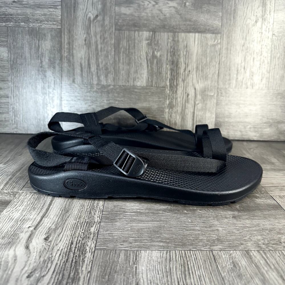 Chaco Z Cloud 2 Mens 12 Black Sport Sandals Toe Loop Hiking Water Shoes